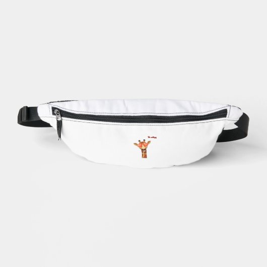 Emoji Happy Love Eyes Giraffe Face Heuptasje (Voorkant)