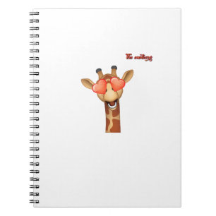 Emoji Happy Love Eyes Giraffe Face Notitieboek