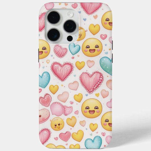 Emoji-harten Case-Mate iPhone Case (Achterkant)