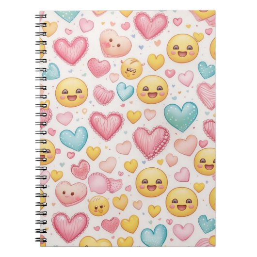 Emoji Hartjes Vibes Notitieboek (Voorkant)