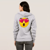 Emoji Heart Eyes Valentijnse  Hoodie (Achterkant volledig)