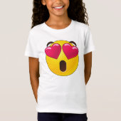 Emoji Heart Eyes Valentijnse T-Shirt (Voorkant)