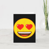Emoji Heart Eyes Yellow Smile Face  Kaart (Voorkant)