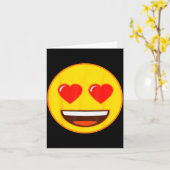 Emoji Heart Eyes Yellow Smile Face  Kaart (Gele Bloem)