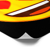 Emoji Heart Eyes Yellow Smile Face Poster (Hoek)