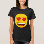Emoji Heart Eyes Yellow Smile Face  T-shirt (Voorkant)