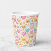 Emoji Hearts Party Paper Cup Papieren Bekers (Voorkant)