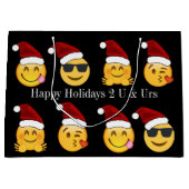 Emoji Holiday met persoonlijke tekst Groot Cadeauzakje (Voorkant)