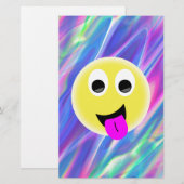 emoji hologram briefpapier (Voorkant / Achterkant)