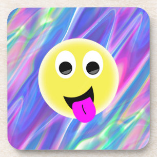 emoji hologram drankjes onderzetter
