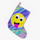 emoji hologram kerst met kerstmis kleine kerstsok (Voorkant (Hangend))