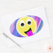 emoji hologram ovale sticker (Envelop)