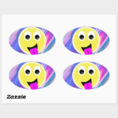 emoji hologram ovale sticker (Vel)
