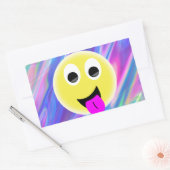 emoji hologram rechthoekige sticker (Envelop)