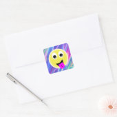 emoji hologram vierkante sticker (Envelop)