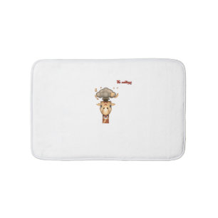 Emoji hoofd exploderende giraffe gezicht badmat