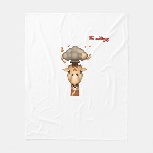 Emoji hoofd exploderende giraffe gezicht fleece deken (Voorkant)