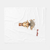 Emoji hoofd exploderende giraffe gezicht fleece deken (Voorkant (Horizontaal))