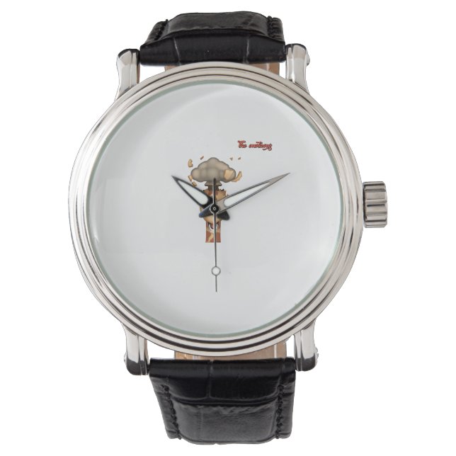 Emoji hoofd exploderende giraffe gezicht horloge (Voorkant)