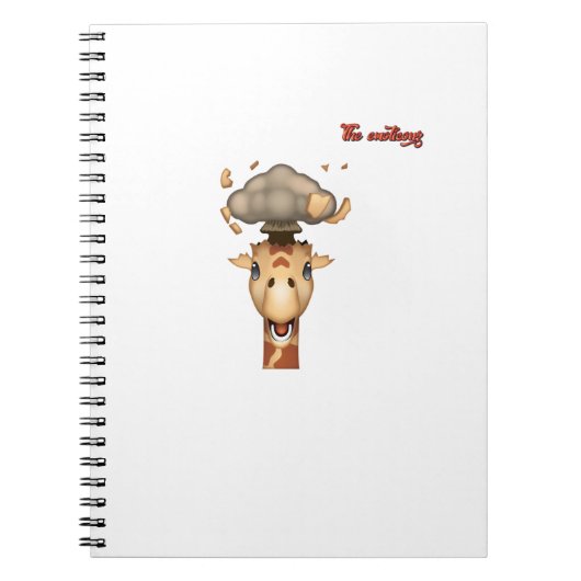 Emoji hoofd exploderende giraffe gezicht notitieboek (Voorkant)