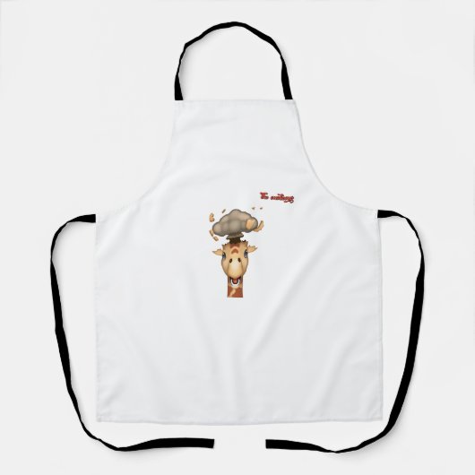 Emoji hoofd exploderende giraffe gezicht schort (Voorkant)