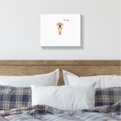 emoji hoofd ontploffende giraffe gezicht   canvas afdruk (Insitu (Slaapkamer))