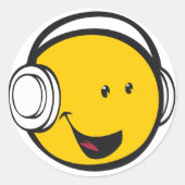 Emoji Hoofdtelefoon Sticker (Voorkant)