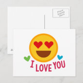 Emoji I hou van je Briefkaart (Voorkant / Achterkant)