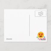 Emoji I hou van je Briefkaart (Achterkant)