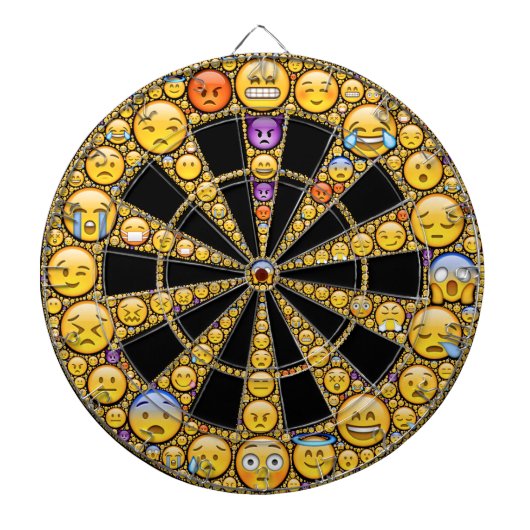 Emoji-ikkerbord Dartbord (Voorkant)