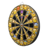 Emoji-ikkerbord Dartbord (Voorkant Rechts)