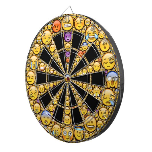 Emoji-ikkerbord Dartbord (Voorkant Rechts)