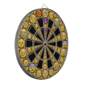 Emoji-ikkerbord Dartbord (Voorkant Links)
