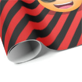 Emoji in Santa Hat en zonnebrillen voor Kerstmis Cadeaupapier (Rol Hoek)