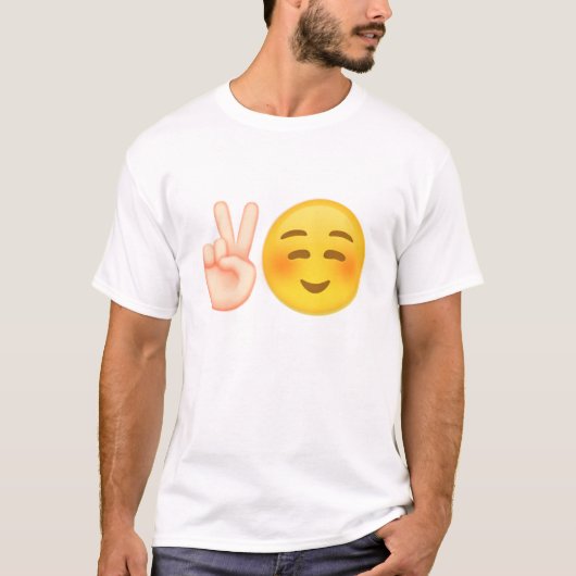 Emoji inspireerde vredesdesign t-shirt (Voorkant)
