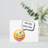 Emoji is een stap van gek worden briefkaart (Staand voorkant)