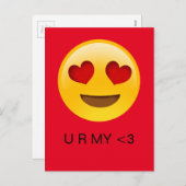 Emoji Je bent mijn hart valentijns kaart (Voorkant / Achterkant)