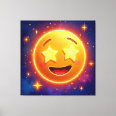 Emoji Joy met sterrenoog Canvas Afdruk (Voorkant)