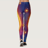 Emoji Joy met sterrenoog Leggings (Achterkant)