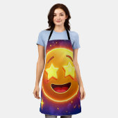 Emoji Joy met sterrenoog Schort (Gedragen)