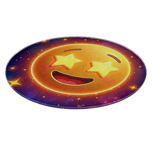 Emoji Joy met sterrenoog Snijplank (Hoek)