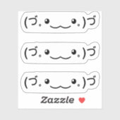 Emoji Kawaii Gezicht tekst gebaseerde emoticon (づ。 Sticker (Vel)