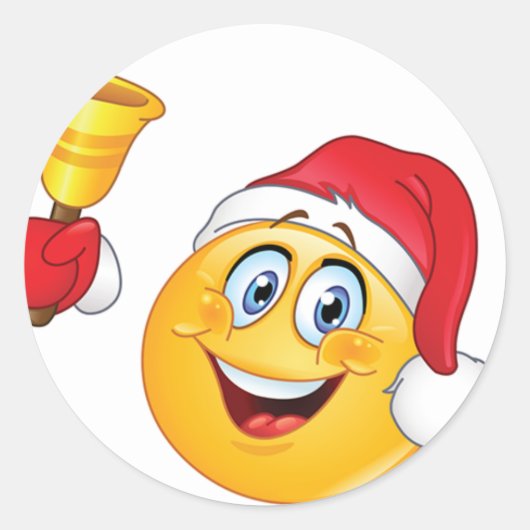 Emoji Kerst sticker Bell 1 1/2 inch (Voorkant)