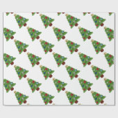 emoji kerstboom cadeaupapier (Vlak)