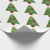 emoji kerstboom cadeaupapier (Hoek)