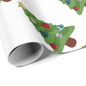 emoji kerstboom cadeaupapier (Rol Hoek)