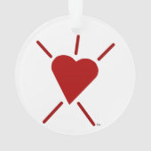 Emoji kerstboom en rode Built4Love hart Ornament (achterkant)