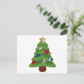emoji kerstboom feestdagenkaart (Staand voorkant)