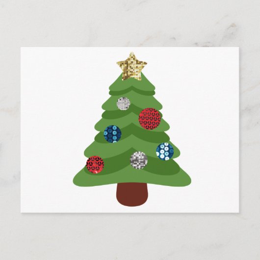 emoji kerstboom feestdagenkaart (Voorkant)