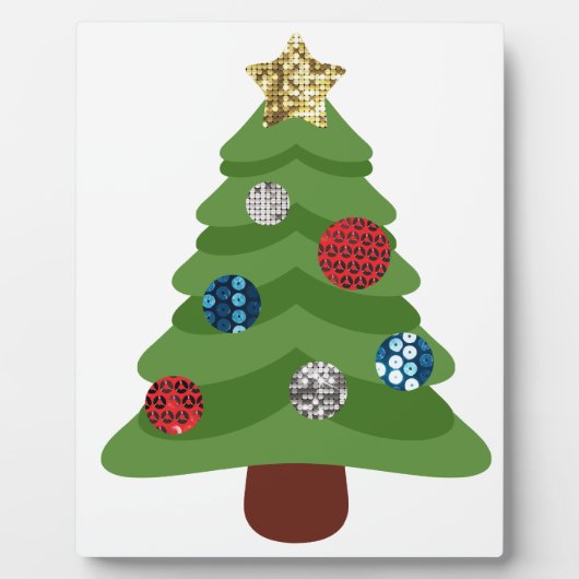 emoji kerstboom fotoplaat (Voorkant)
